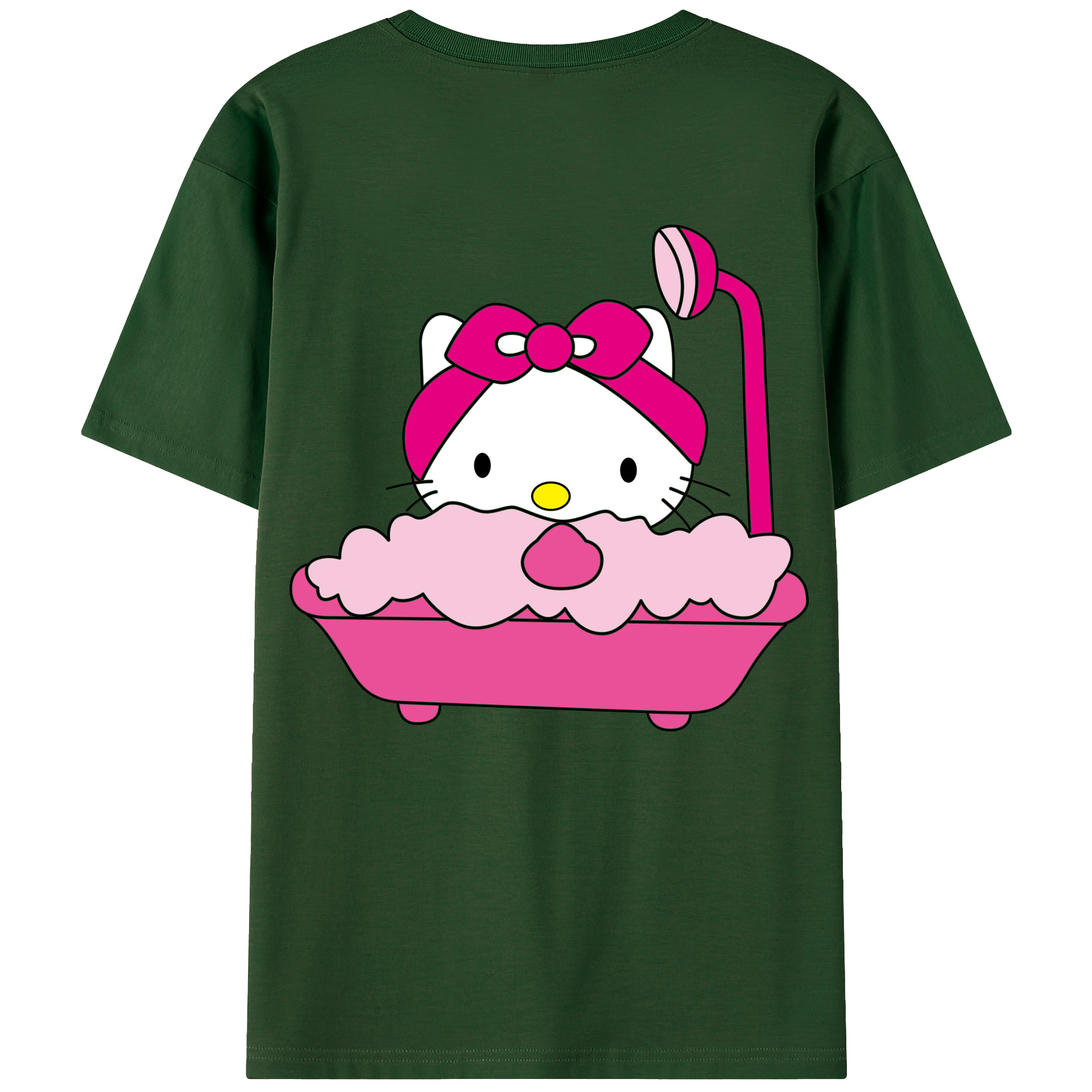 （画像用） Hello Kitty ハローキティ 綿100％半袖Tシャツ（背面プリント）